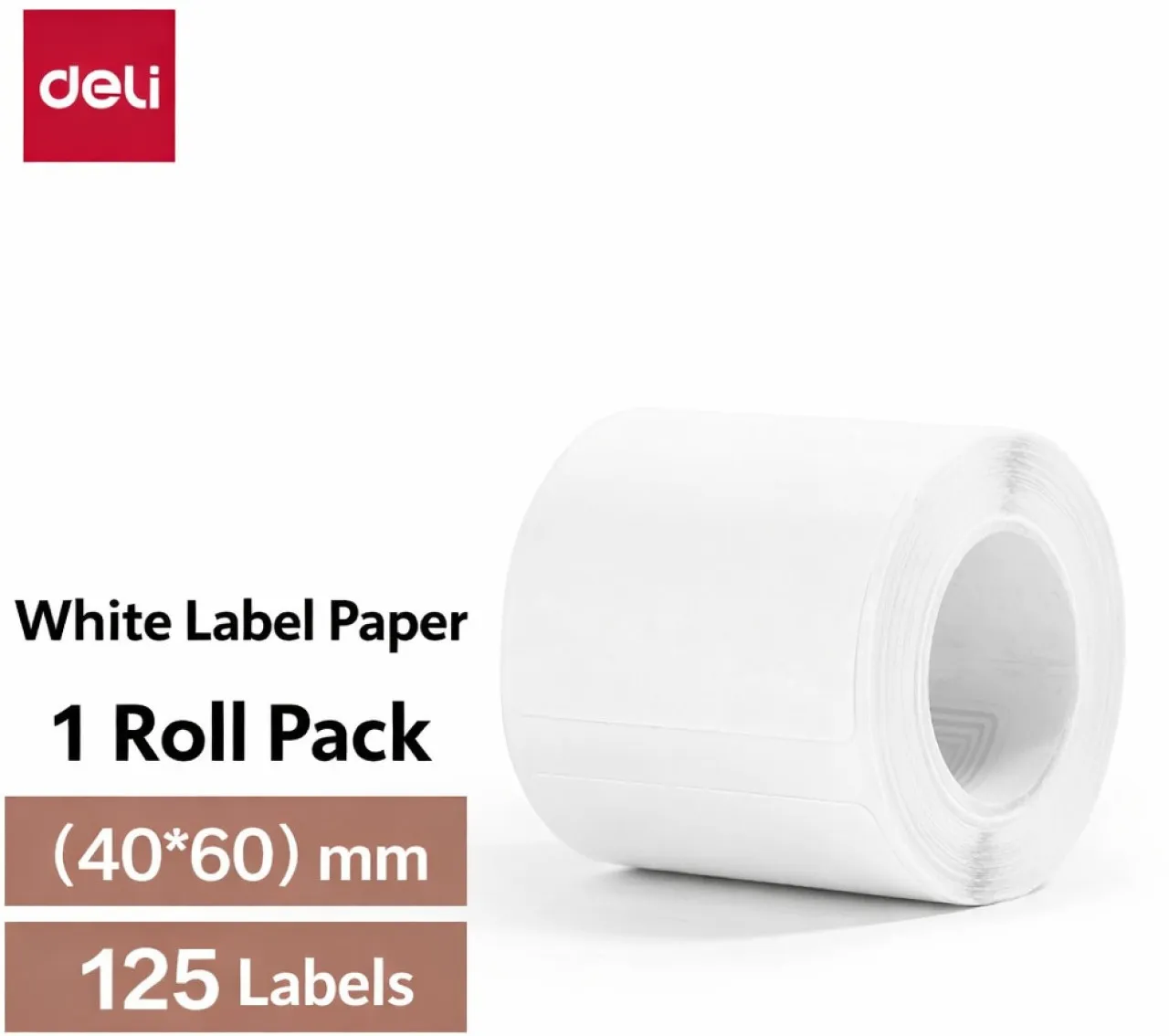 Deli Stationery QH56 Label Paper(white)(box) Does not leave stick marks Paper Label