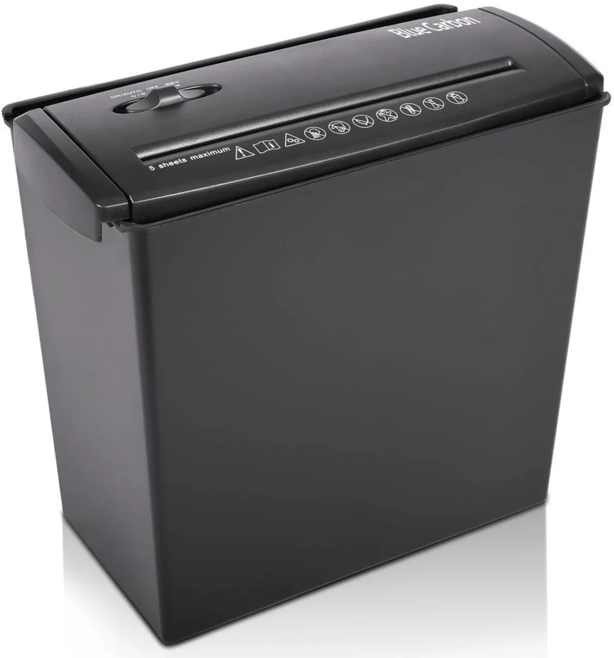 Blue Carbon 5 Sheet Shredder Strip Cut Paper Shredder Cross Cut Blade Paper Shredder