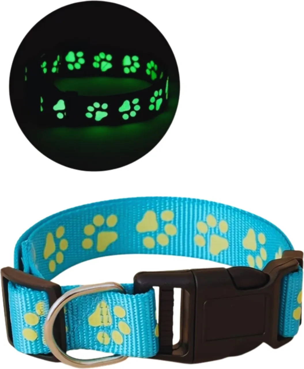 Sublime Reflective Pet Collar With Paw Print Design For Dog & Cat Break Away Collar