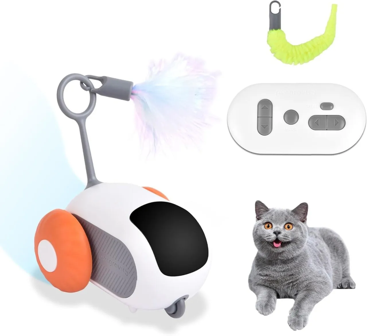 Mark Mall Smart Interactive Cat Toy Remote Control Cat Exercise Toys for Bored Indoor Electronic Ca…