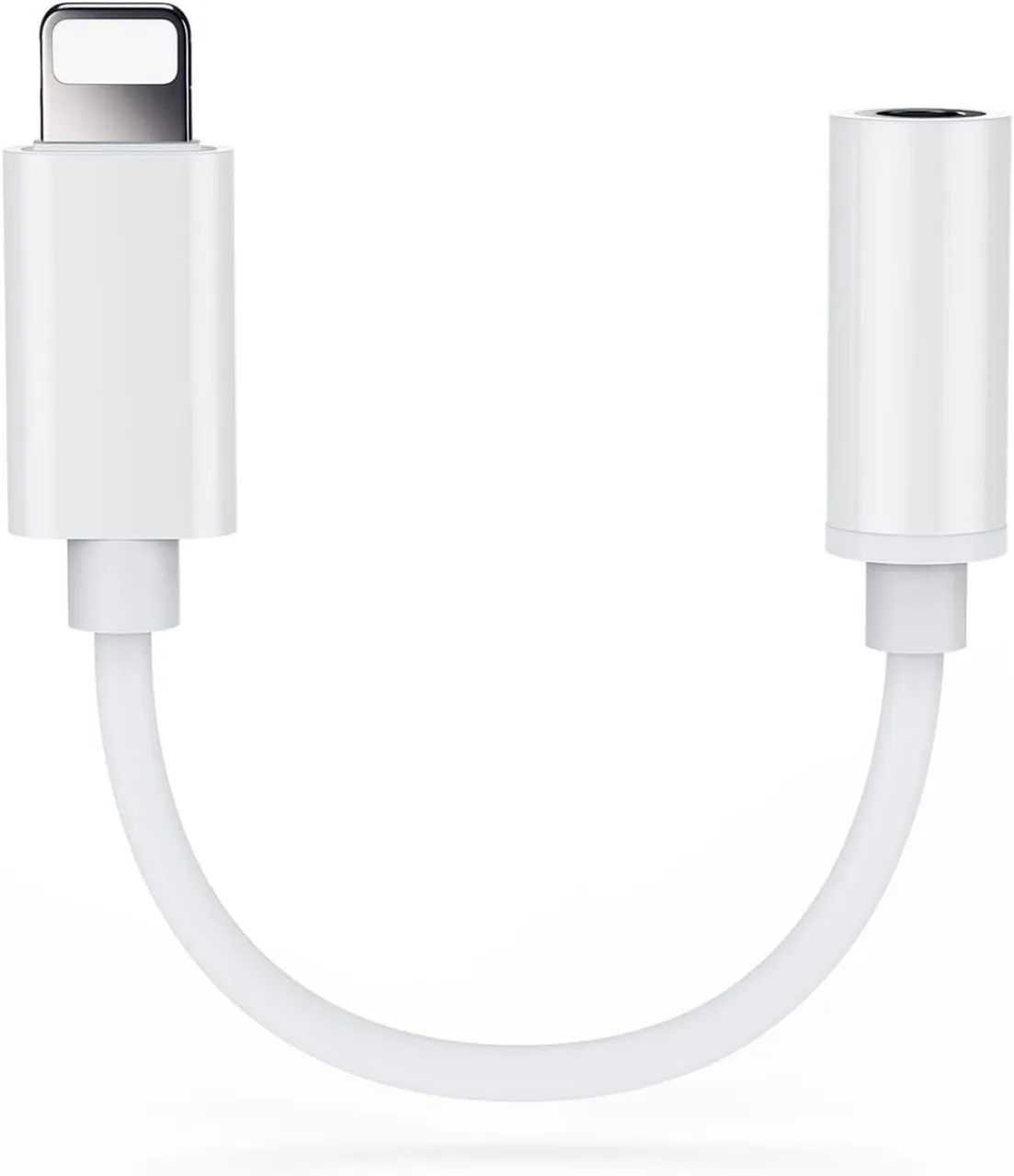 Hi-Fi Audio Quality White Lightning to 3.5mm AUX Adapter Compatible with iPhone, Hi-Fi Audio Jack C…