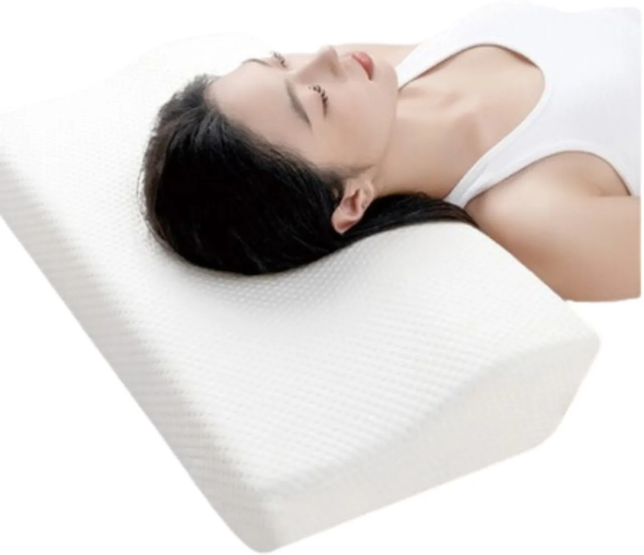 generic 8-1633 Ergonomic Memory Foam Neck Pillow Memory Foam Geometric Orthopaedic Pillow