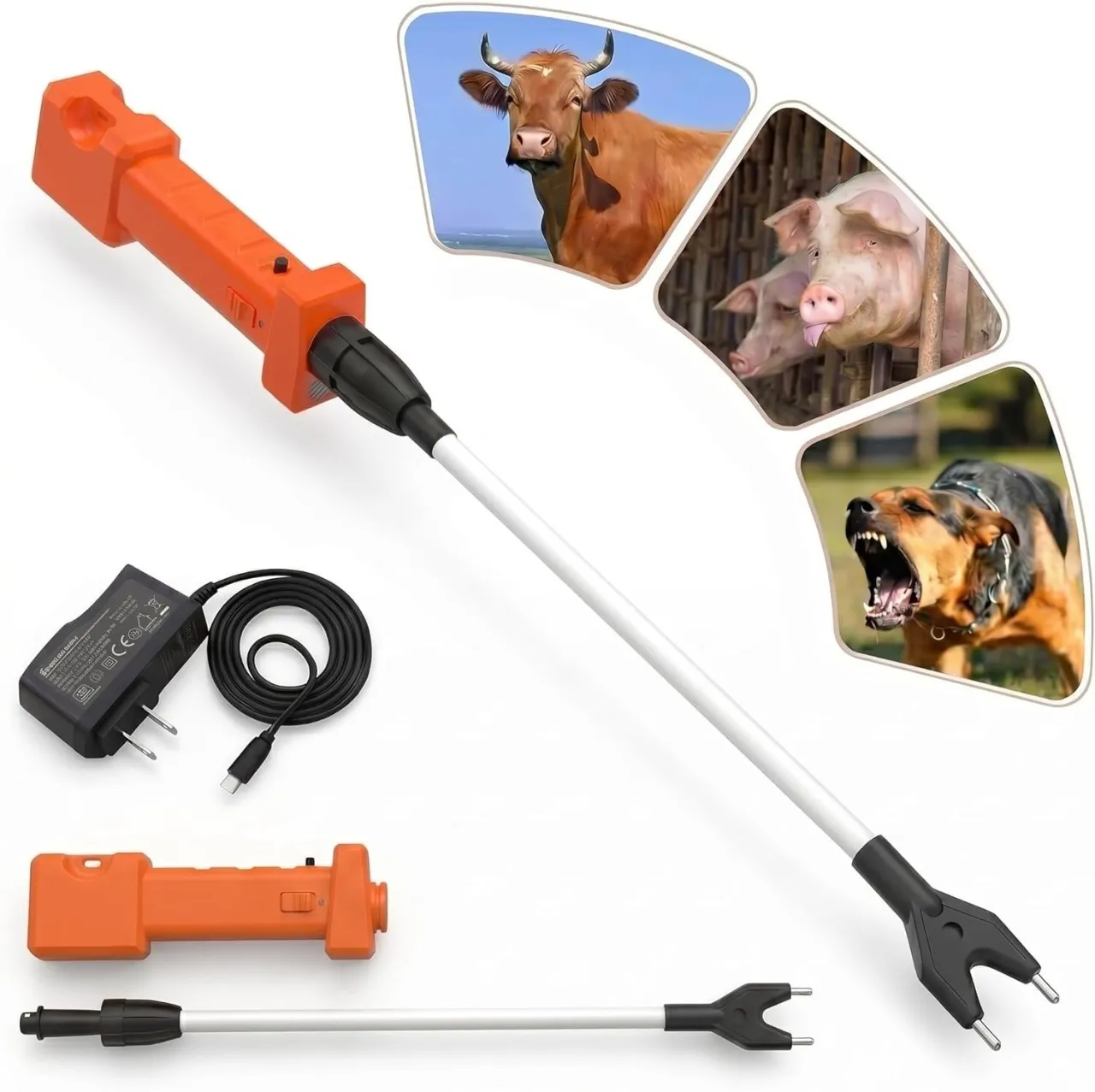 Zuosheng Cattle Prod with LED Lights, 34" Ranch Herding Equipment for Livestock Herding & Farm Use …
