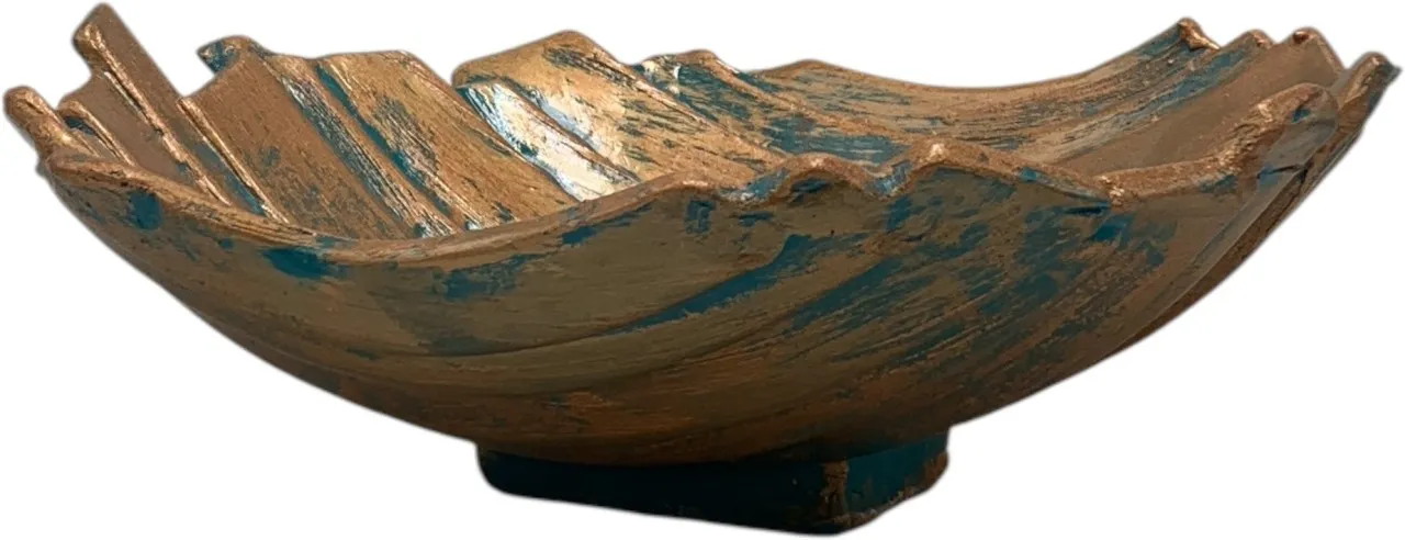 Africa Ceramics Décor Tray Bowl AC 26x20x8cm Collab H - Turquoise Rust Tray