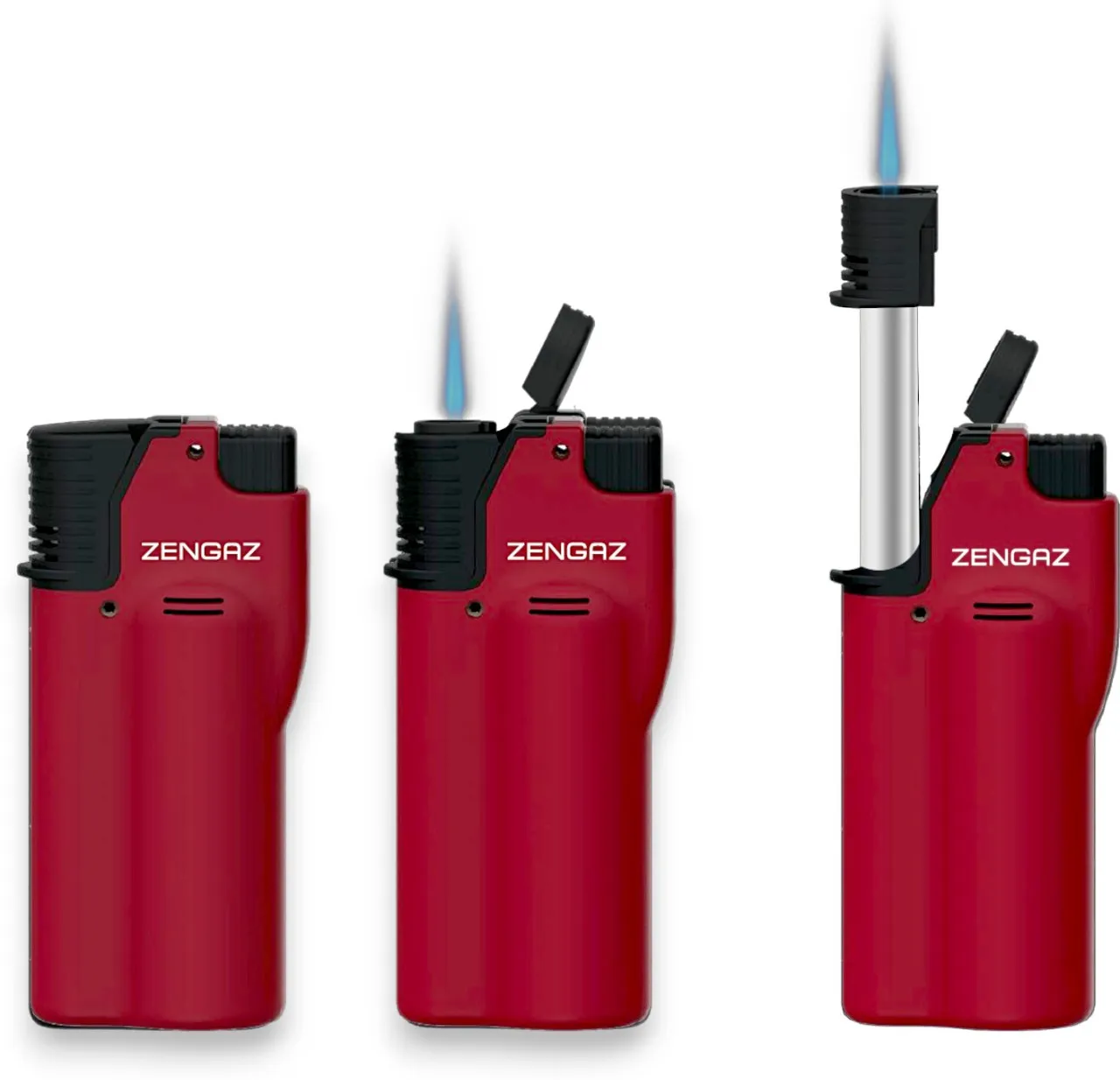 Zengaz ZT-60 Extend Jet Torch Lighter - Red Pocket Lighter