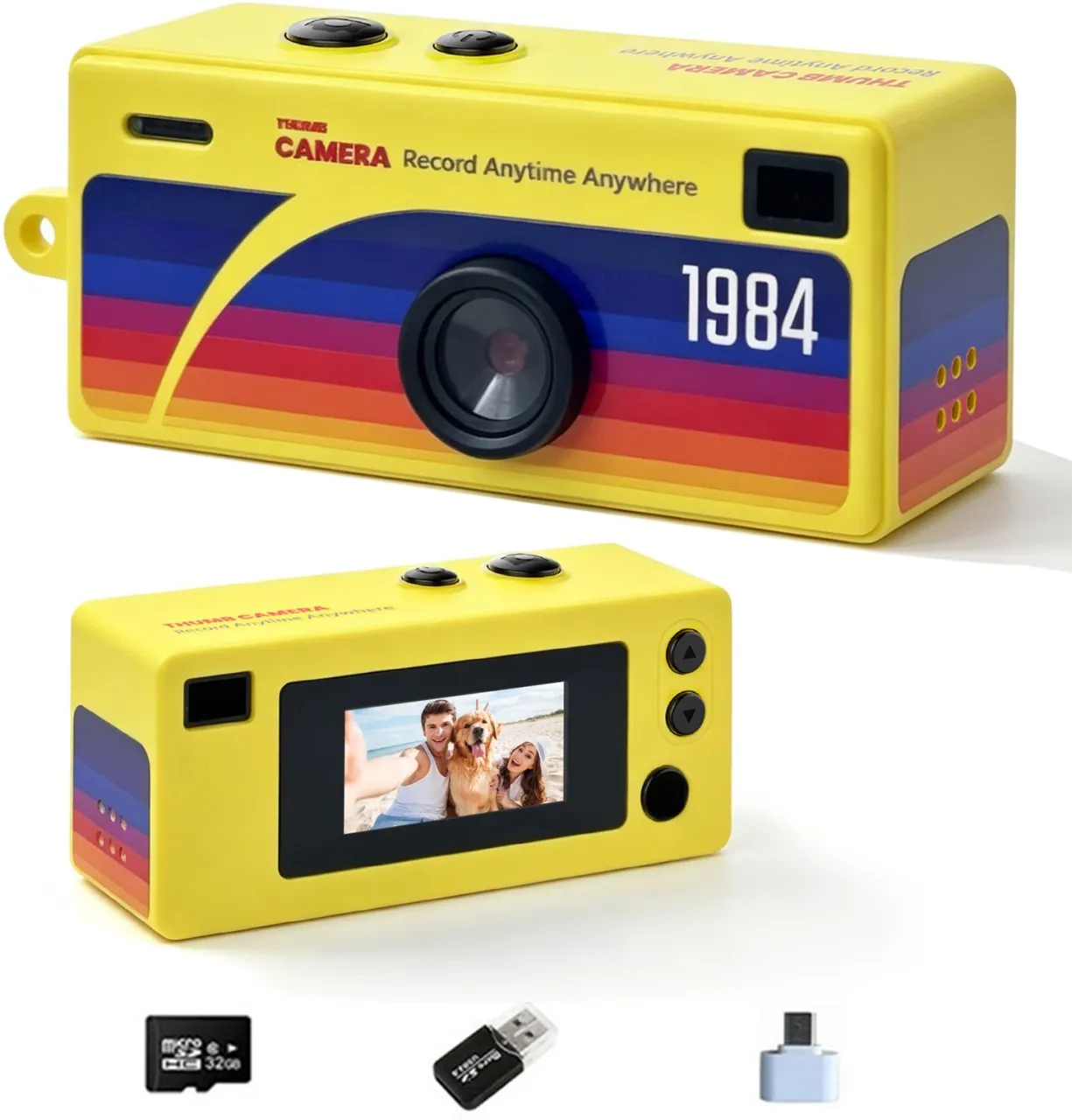 Tidecus Mini Digital Camera with 0.96 in LCD Screen，1080P 130° Wide Angle Retro Digital Camera with…
