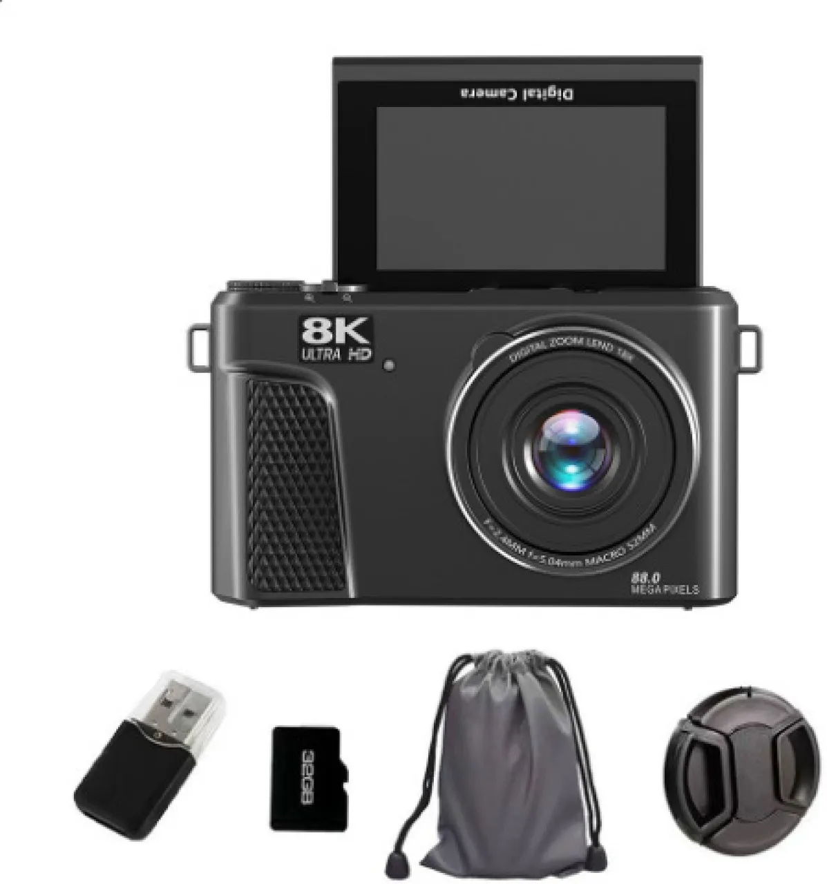 spark 00 Camera Mirrorless camera, 8K 88MP photography camera with 32GB card, 18x digital zoom auto…