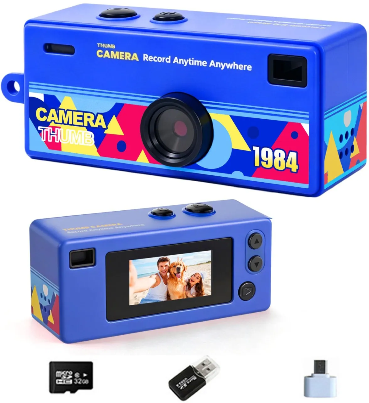 Tidecus Mini Digital Camera with 0.96 in LCD Screen，1080P 130° Wide Angle Retro Digital Camera with…