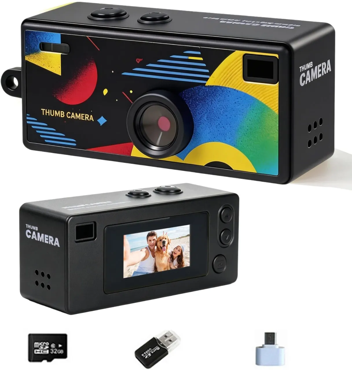 Tidecus Mini Digital Camera with 0.96 in LCD Screen，1080P 130° Wide Angle Retro Digital Camera with…