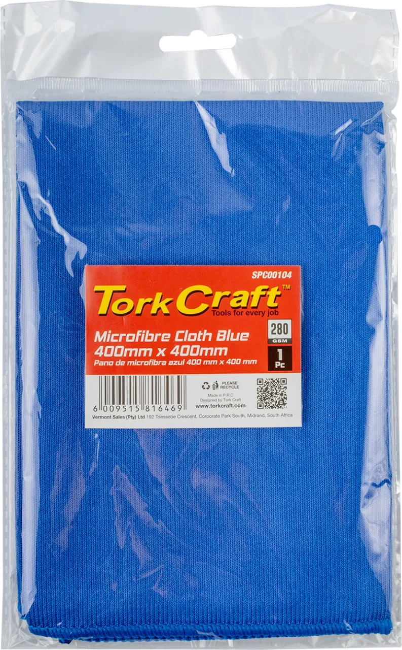 Tork Craft Microfibre Cloth Blue 400mm x 400mm - 2 Pack Dual Action (DA) Polisher