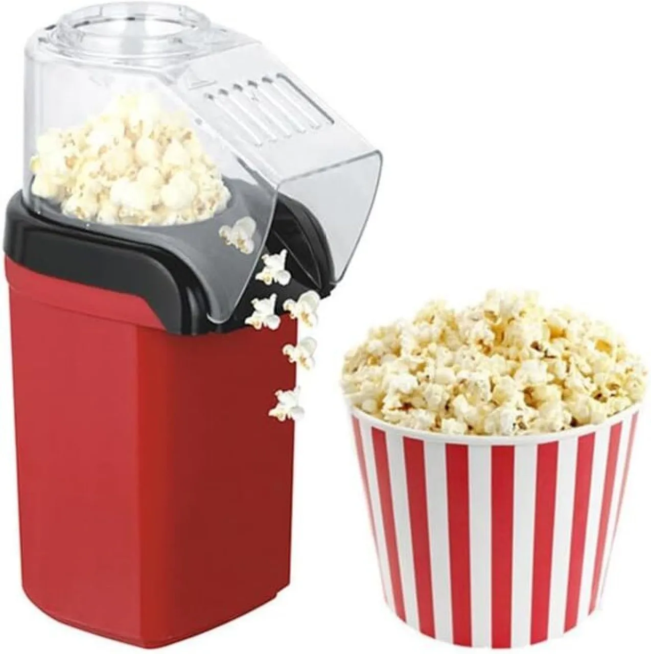 Wagu drum Hot Air Popcorn Popper, Mini Electric Popcorn Maker, Oil-Free Air Popper Up to 8 Cups in …