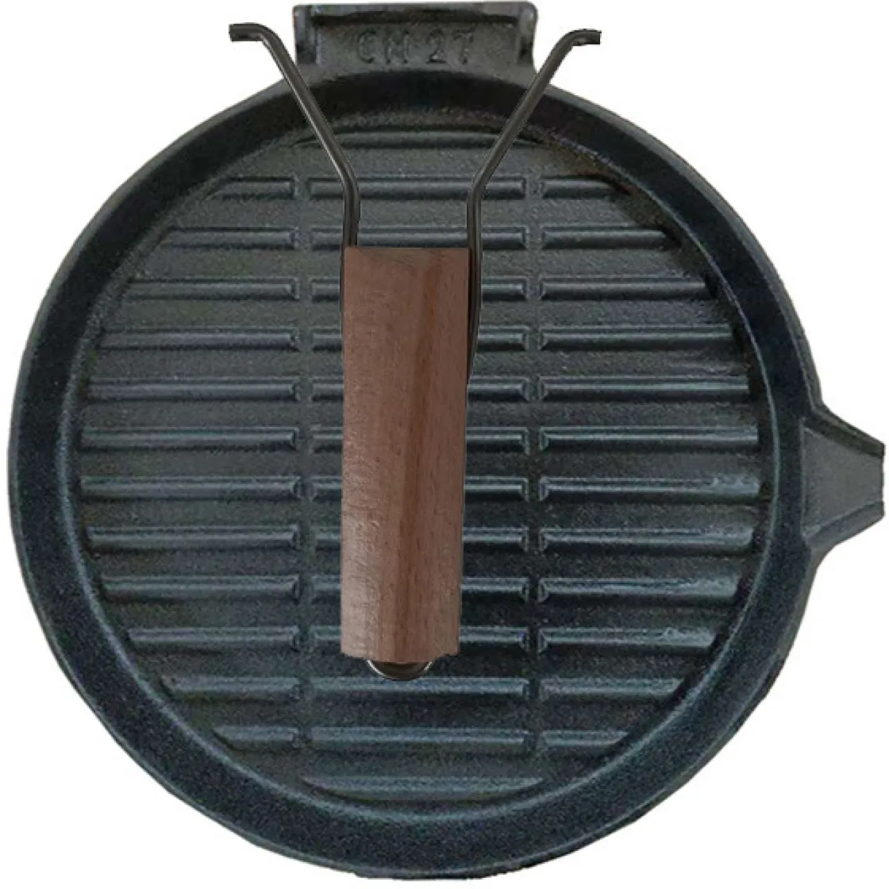 Huanix Option 6 Flat Cast Iron Steak Pan Folding Handle Thickened Grill Pan Pan 1 L capacity