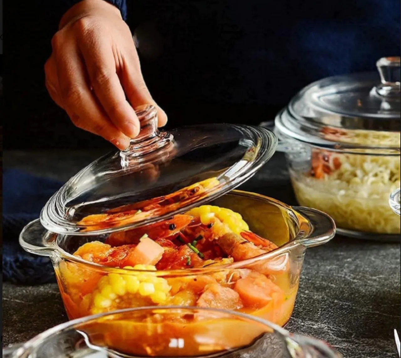 DELI ISO9001 Pot with Lid 1.26 L capacity