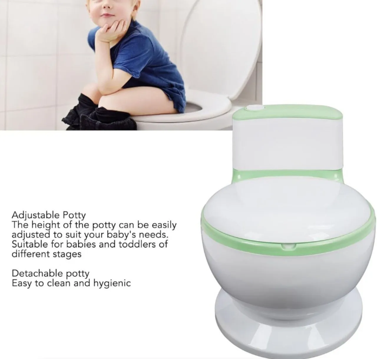 GL Realistic Toddler Potty Training Toilet with Sound Effects Potty Box