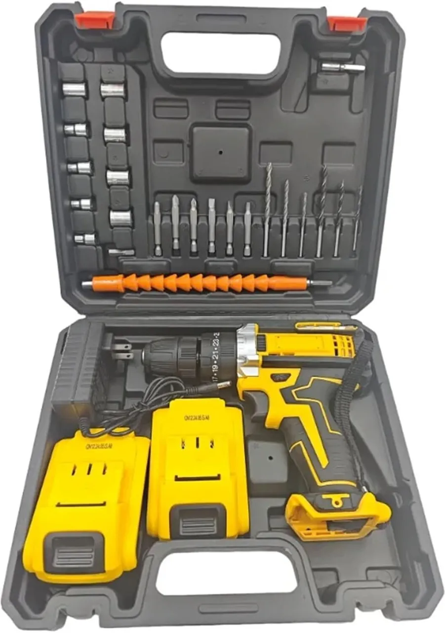 gaoshang Impact Drill, 12V 140W Portable Wireless Lithium-Ion Impact Drill, Rechargeable Battery Sc…