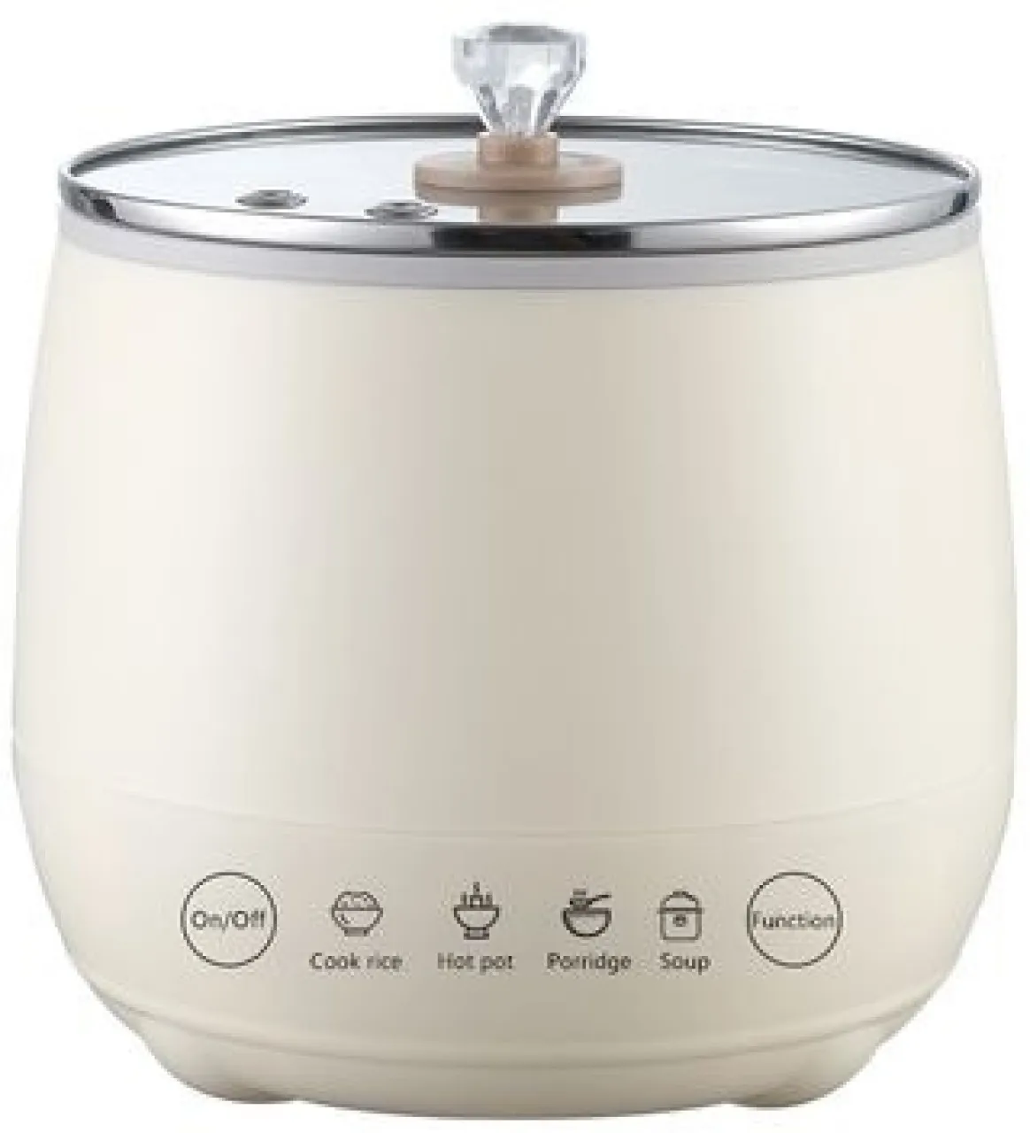 fancystuff Smart Mini Non-stick Cooking Pot Soup Electric Rice Cooker 1.8 L Pressure Cooker