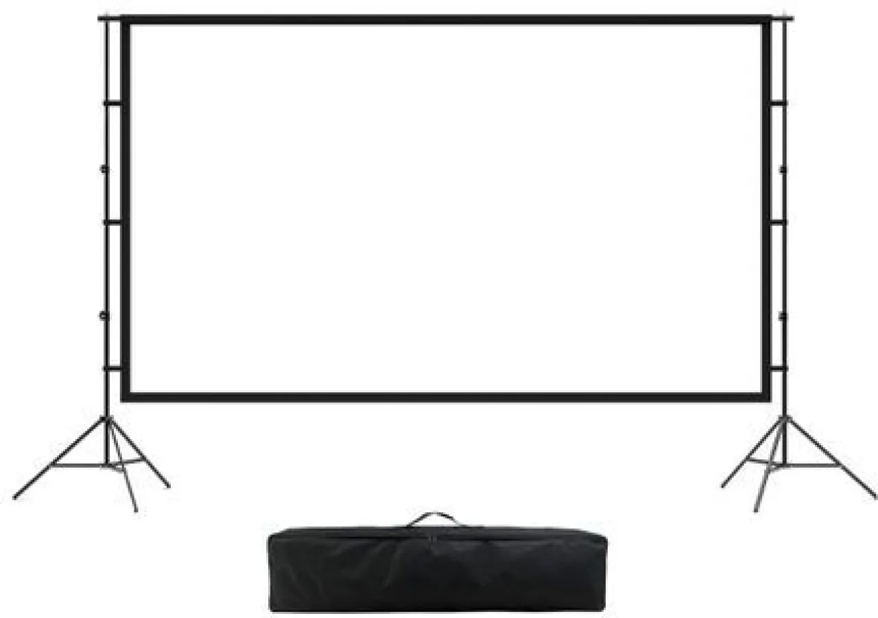 Blue Carbon 100-inch Projection Screen with Stand and Storage Bag Projector Screen (Width 221 cm x …