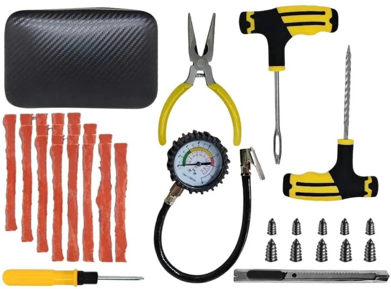 Zuosheng Emergency Tire Repair Kit-Quick Fix Heavy-Duty Glue & Rubber Strips for Car/Trucks/RVs Pun…