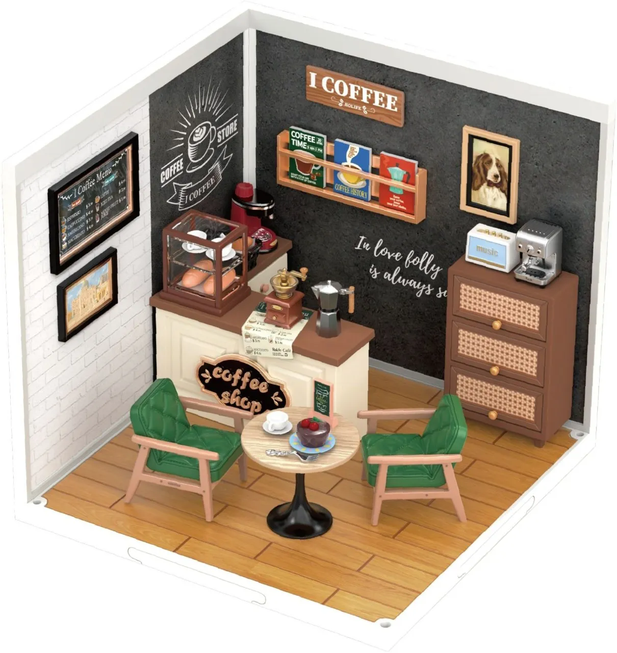 Robotime Super Creator - Daily Inspiration Cafe - 100 Pieces 3D Puzzles
