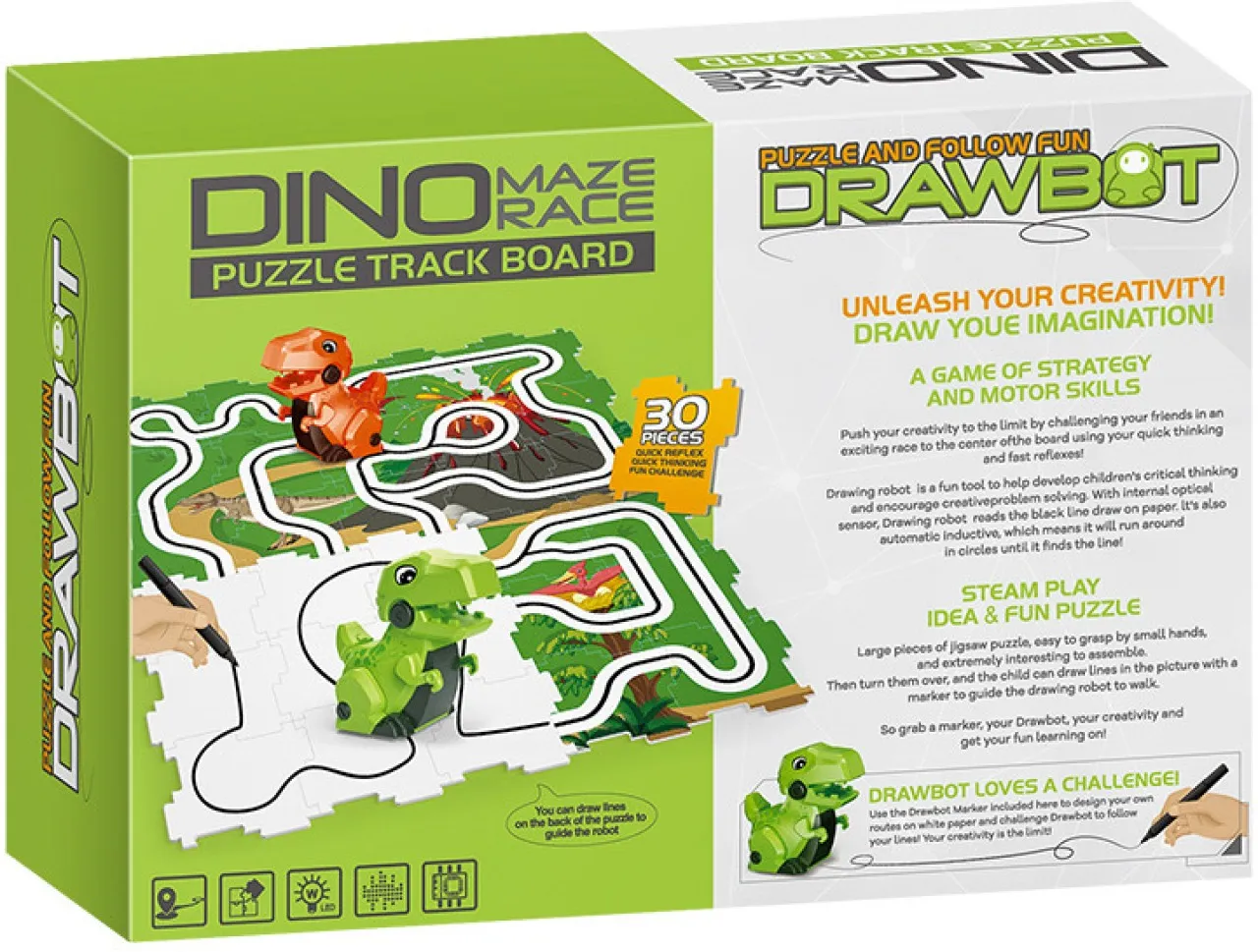 Solala Jigsaw Puzzle, Green Trajectory Tyrannosaurus Rex - With Jigsaw Piece Jigsaw Puzzles
