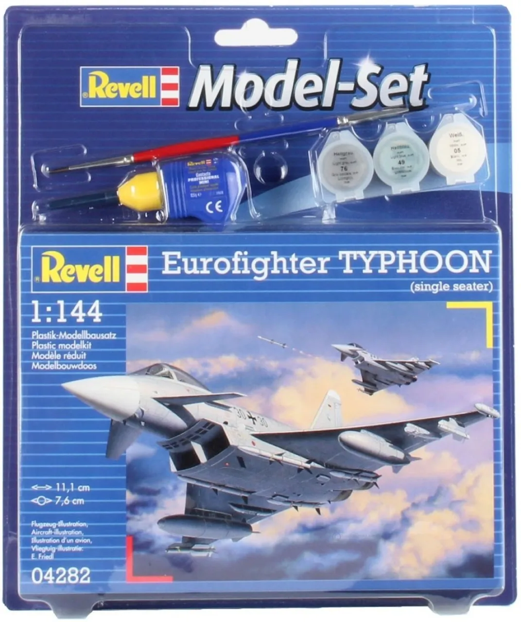 Revell 1/144 Eurofighter Typhoon Plastic Model Kit w/paints, glue & brush 3D Puzzles