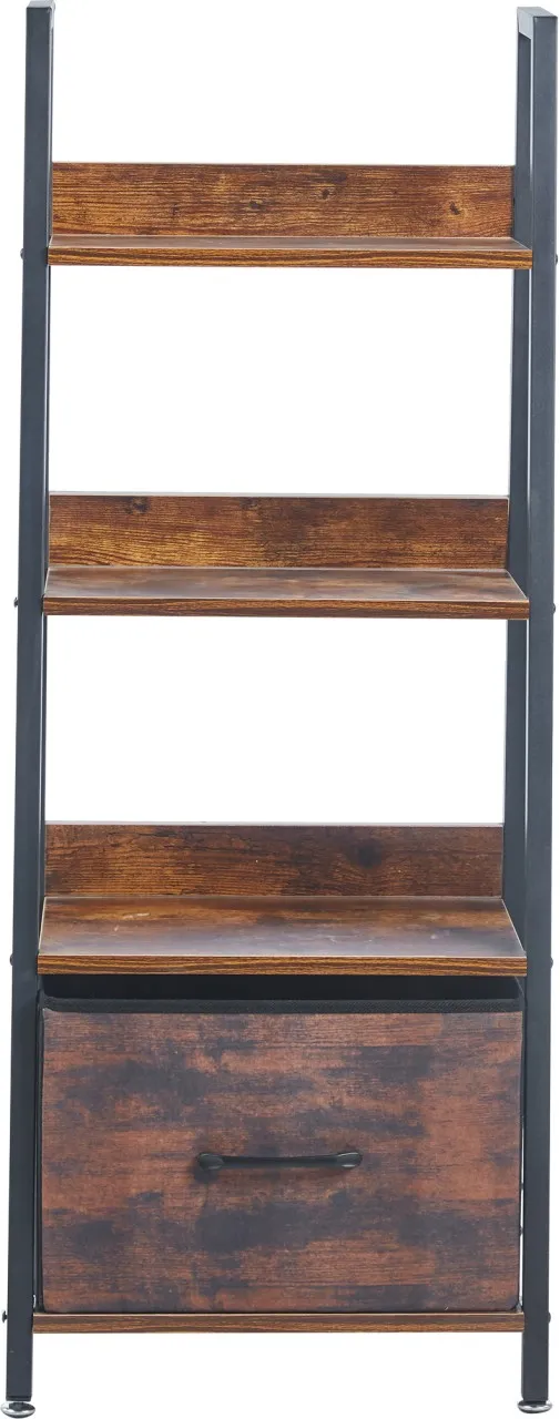 Artisign 4-Tier Ladder Shelf, Ladder Bookshelf with Removable Drawer, Bookcase Storage Rack Organiz…