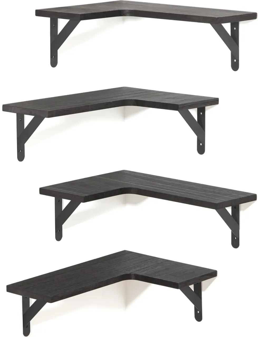 chenshia Wall-Mounted Wooden Corner Floating Shelves Wooden Rack Shelf