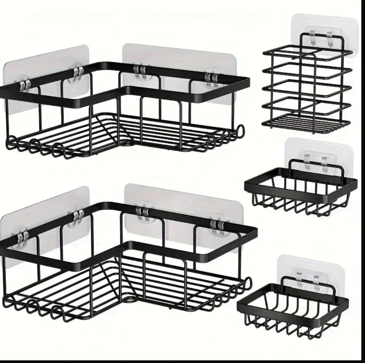 UNIVERSAL Triangle Corner Storage 5 Piece Set METAL Steel Rack Shelf