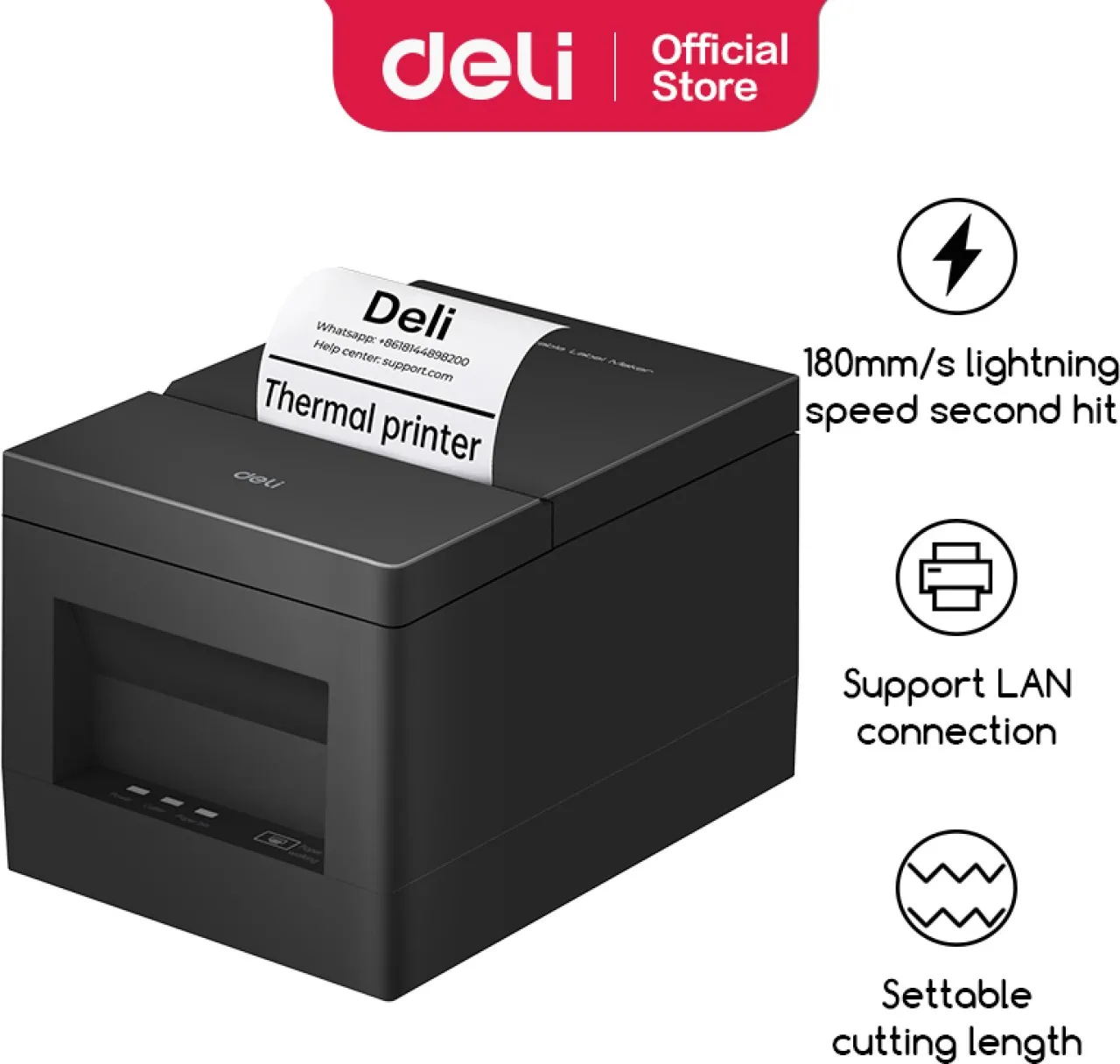 Deli Stationery Thermal Receipt Printer Thermal Receipt Printer