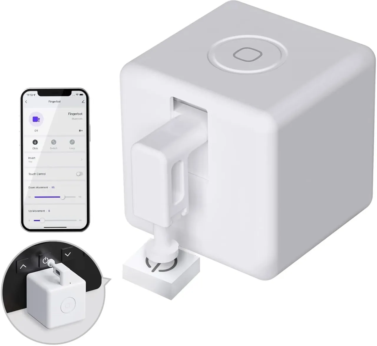 LIUHUI Fingerbot Plus Smart Button Pusher No Wiring Switch, Upgrade with Touch Control, Work with S…
