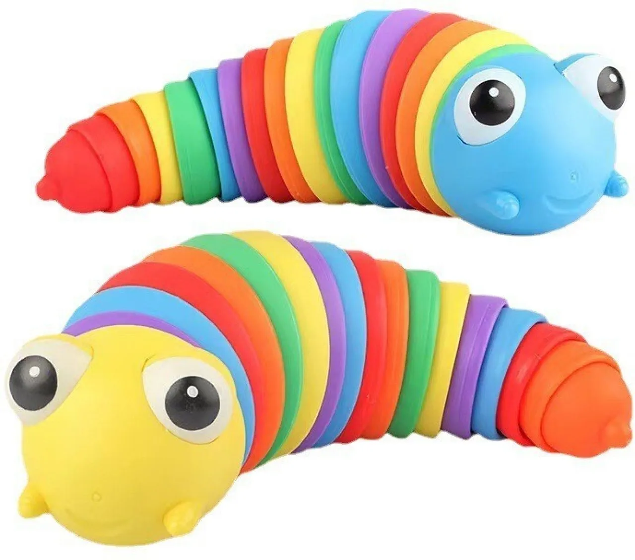 marevic High quality 3D wriggling rainbow slug stress relief toy, holiday gift for children Role Pl…