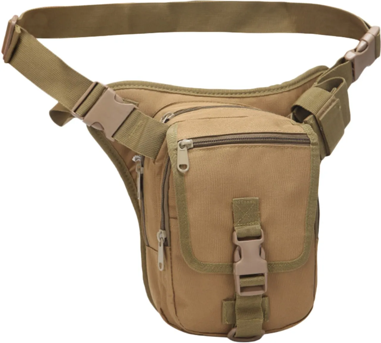 MAX (Army Green)EDC Pouch Thigh Bag Oxford Cloth Portable Multipurpose Motorcycle Leg Bag Waterproo…
