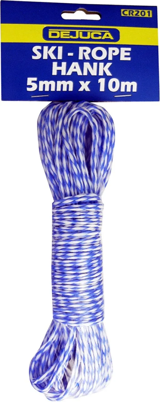 Dejuca Ski Rope - 5mm X 10m - (hank) Braided Rope