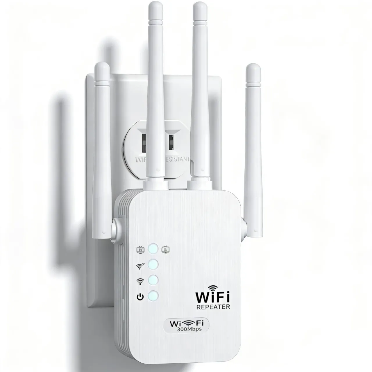 Granty 2026 Newest WiFi Extender, WiFi Booster, 4 Powerful Antennas Covers 5500 Sq.Ft and 50 Device…