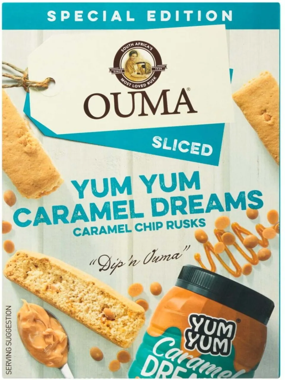 Ouma Yum Yum Caramel Dreams Peanut butter, Caramel flavoured Wheat Rusk