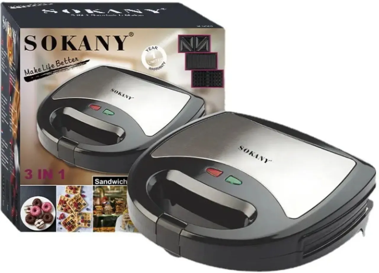 sokany 3 in 1 Multifunctional Sandwich Maker Electric Toast