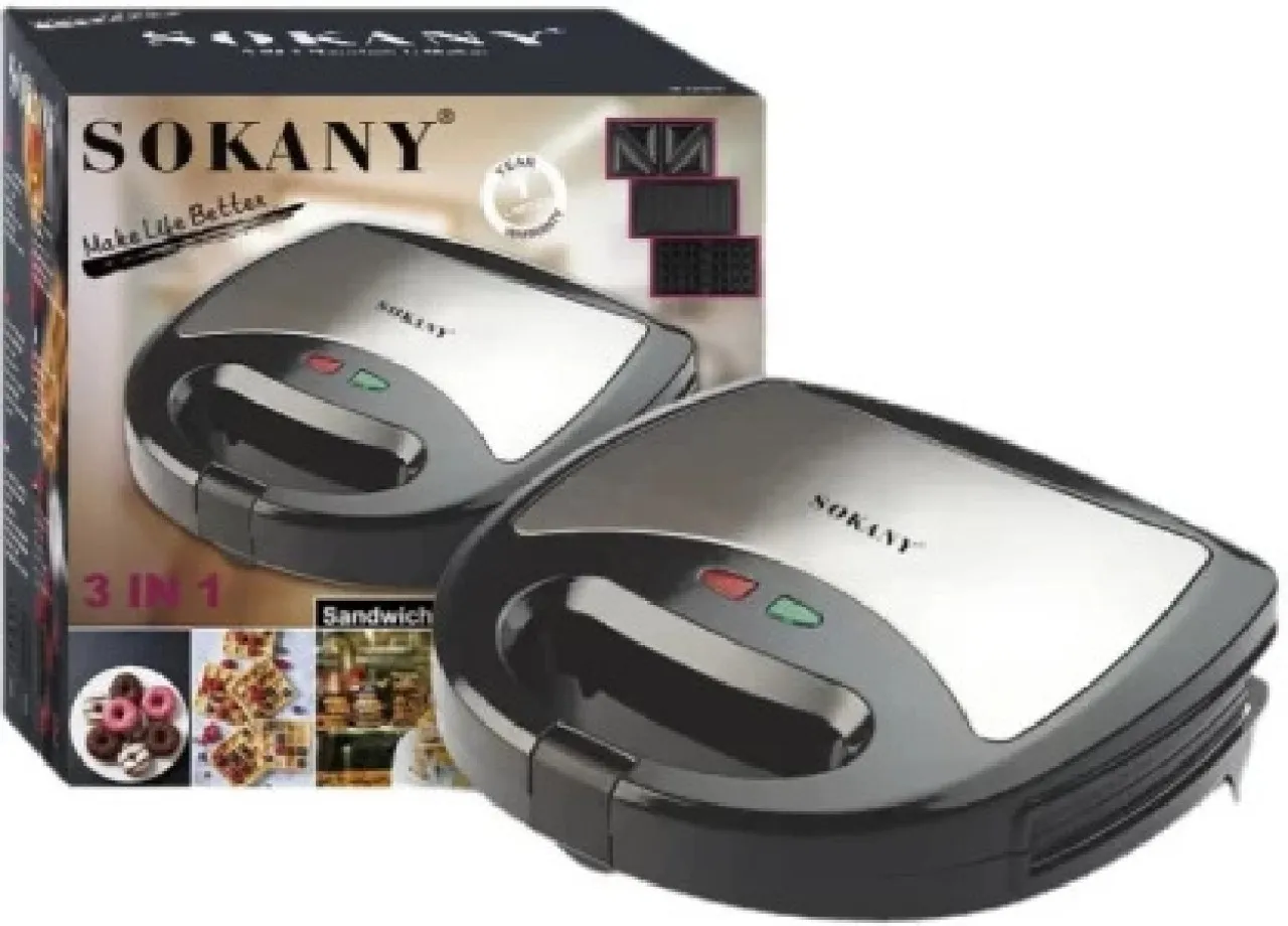 Sokany 3-in-1 Multi-Function Sandwich Press Electric Toast