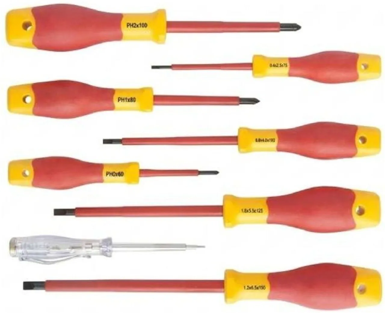 Tolsen Screwdriver Set 8Pc Included Voltage Tester VDE Combination