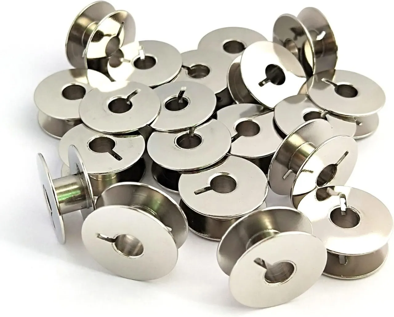 HYinjin 20pcs Metal L Bobbins PR600 PR620 PR650 PR-1000 PQ1500 BERNINA 1000 1001 Sewing Kit