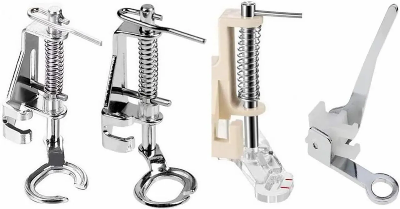 HYinjin 4PCS Large Metal Darning/Free Motion Presser Foot Set for Low Shank Singer, Brother, Janome…