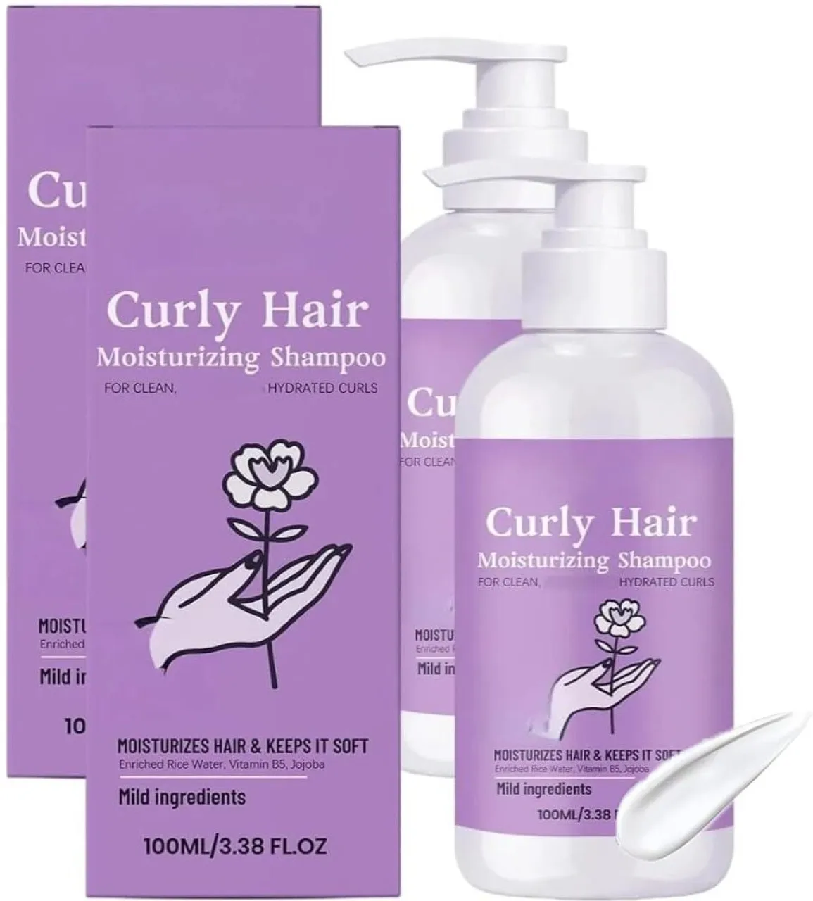 WEIWEISTORE Curly Hair Moisturizing Shampoo for Curl Definition, Frizz Control, and Hydration, Gent…