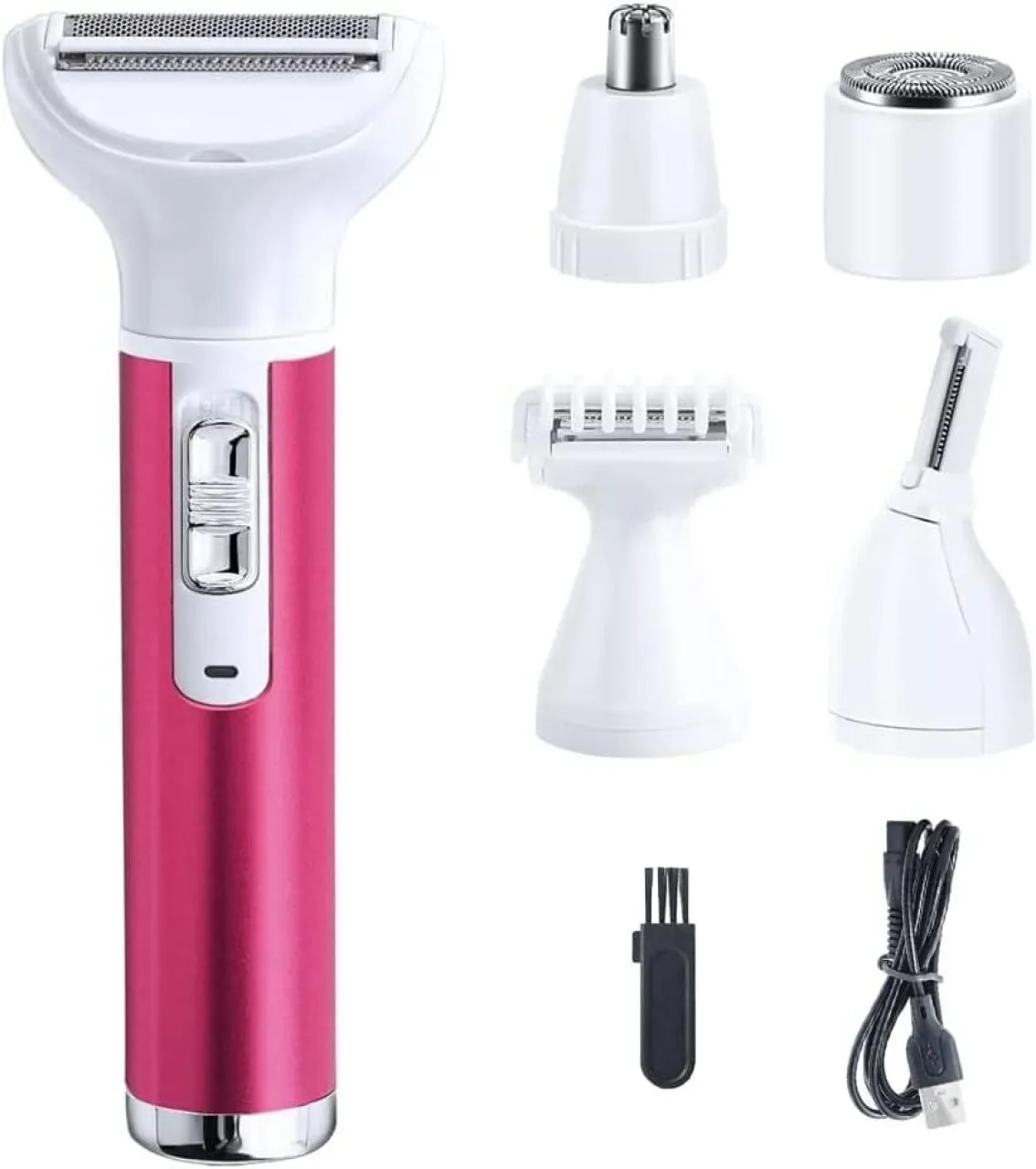 Bloo 5 in 1 Electric Razor for Women Removal for Body Nose Hair Trimmer Face Shavers Eyebrow Legs A…