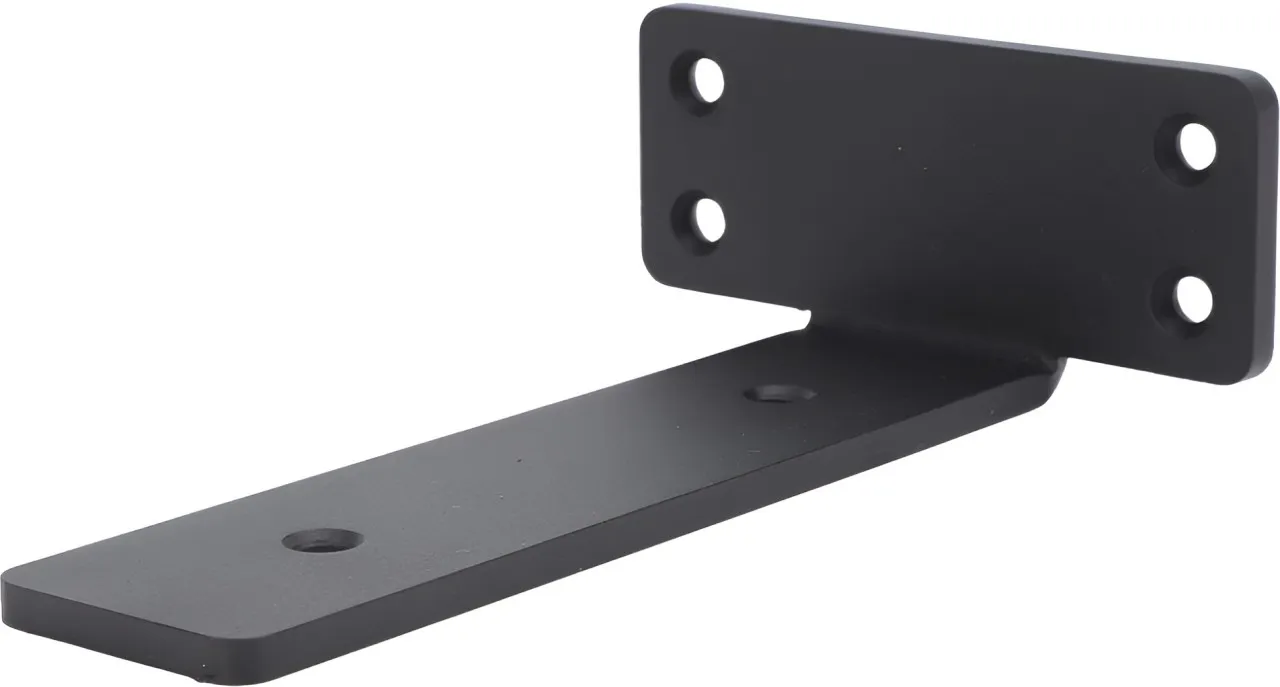 PRACT PACK 20cm Carbon Steel T Shaped Floating Shelf Bracket - Black 20cm Shelf Bracket