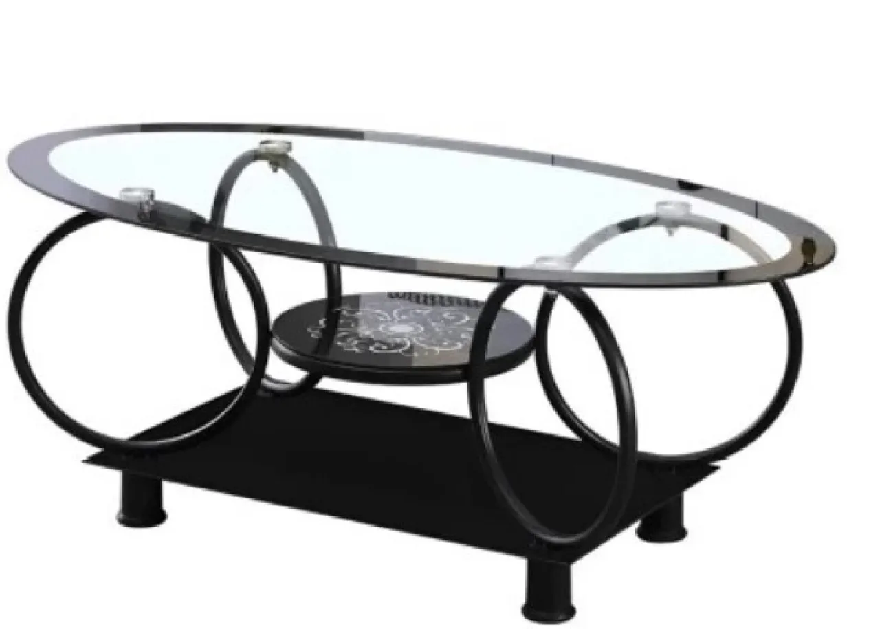 Premium Glass Top Steel Side Table