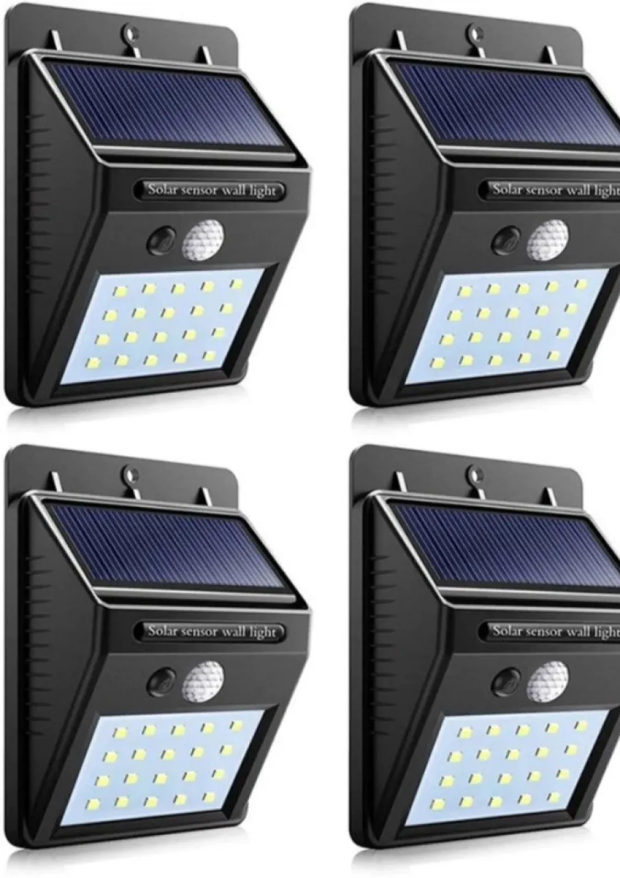 Generic Pack of 4 Wall Mounted Solar Lights Solar Light Set