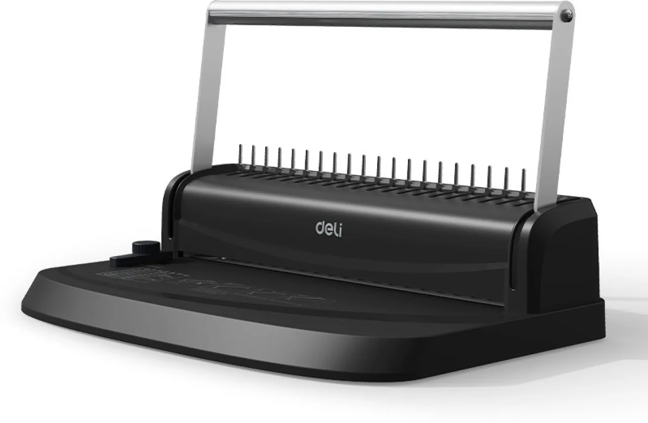 Deli Stationery Deli A4 Binding Machine 21-Hole Max 8 Pages Punching and 145 Sheets Binding Manual …
