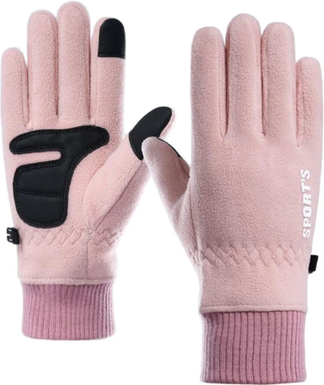 NANSHI Touch Screen Simple Non-Slip Winter Gloves Outdoor Windproof Gloves - Pink Baseball Gloves