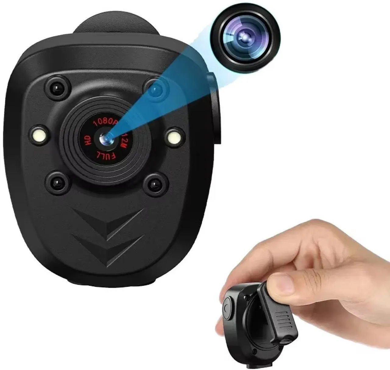 TAOJIANG 1080P HD Portable Body Camera with Night Vision, 360° Rotatable Clip Wearable Mini Video R…