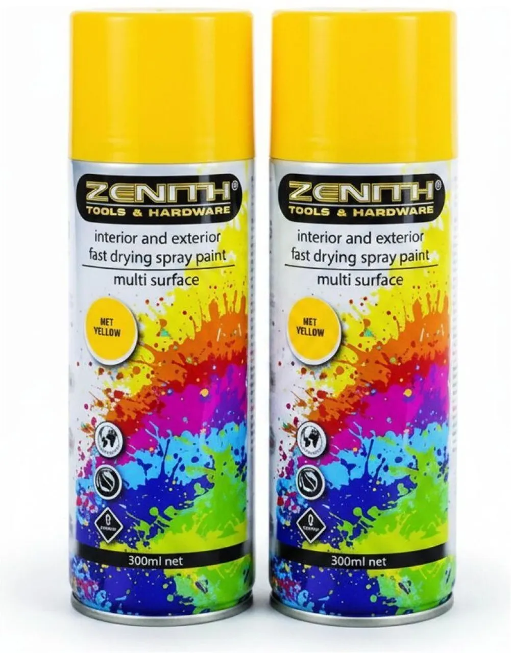 Zenith 300ml Net Yellow Spray Paint Gloss Flammable Spray Paints