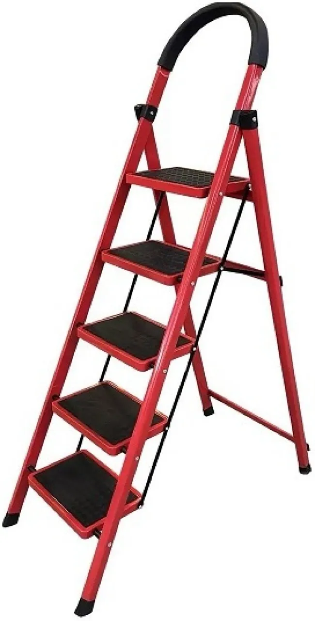GL 5-Step Aluminium Folding Ladder – Non-Slip, Multi-Purpose Portable Step Ladder for Home & Office…
